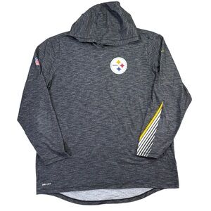 Nike Pittsburgh Steelers Sideline Scrimmage Performance Hoodie T-Shirt Men’s XL